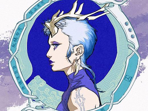 插画‖奇幻之镜