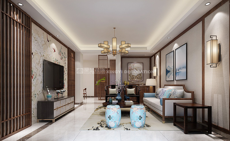 贵阳装修公司,120平米三房两厅装修设计效果图!