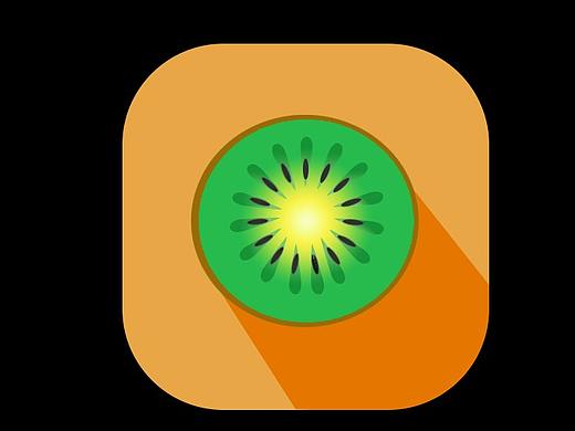 猕猴桃扁平ui图标