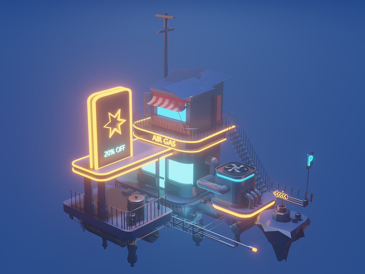 blender灯光练习（图ZMjA5MDIwNzA4） - 建筑/空间 - 站酷设计师sweetbadboy原创素材 - 站酷ZCOOL