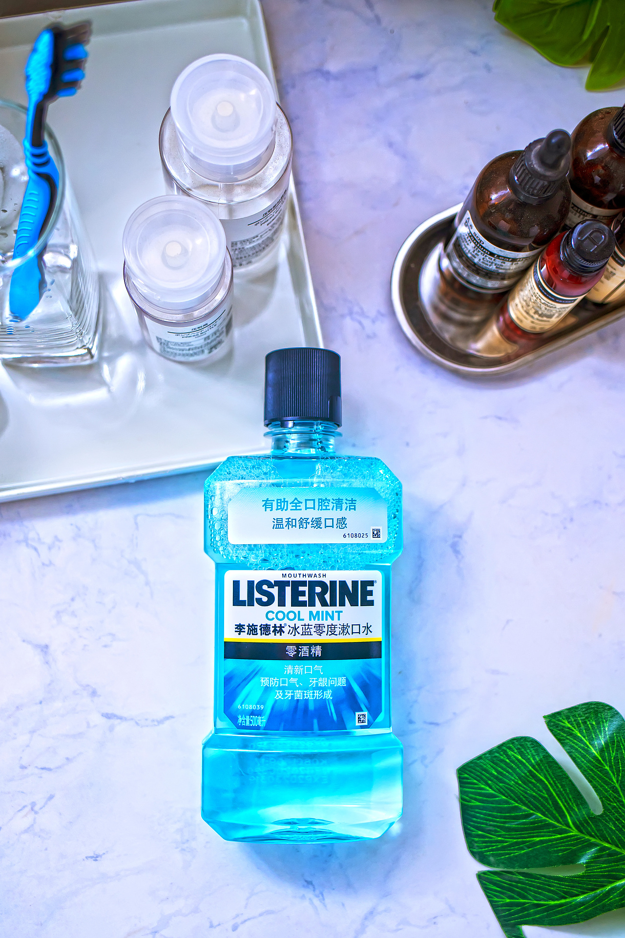 listerine李施德林冰蓝零度漱口水