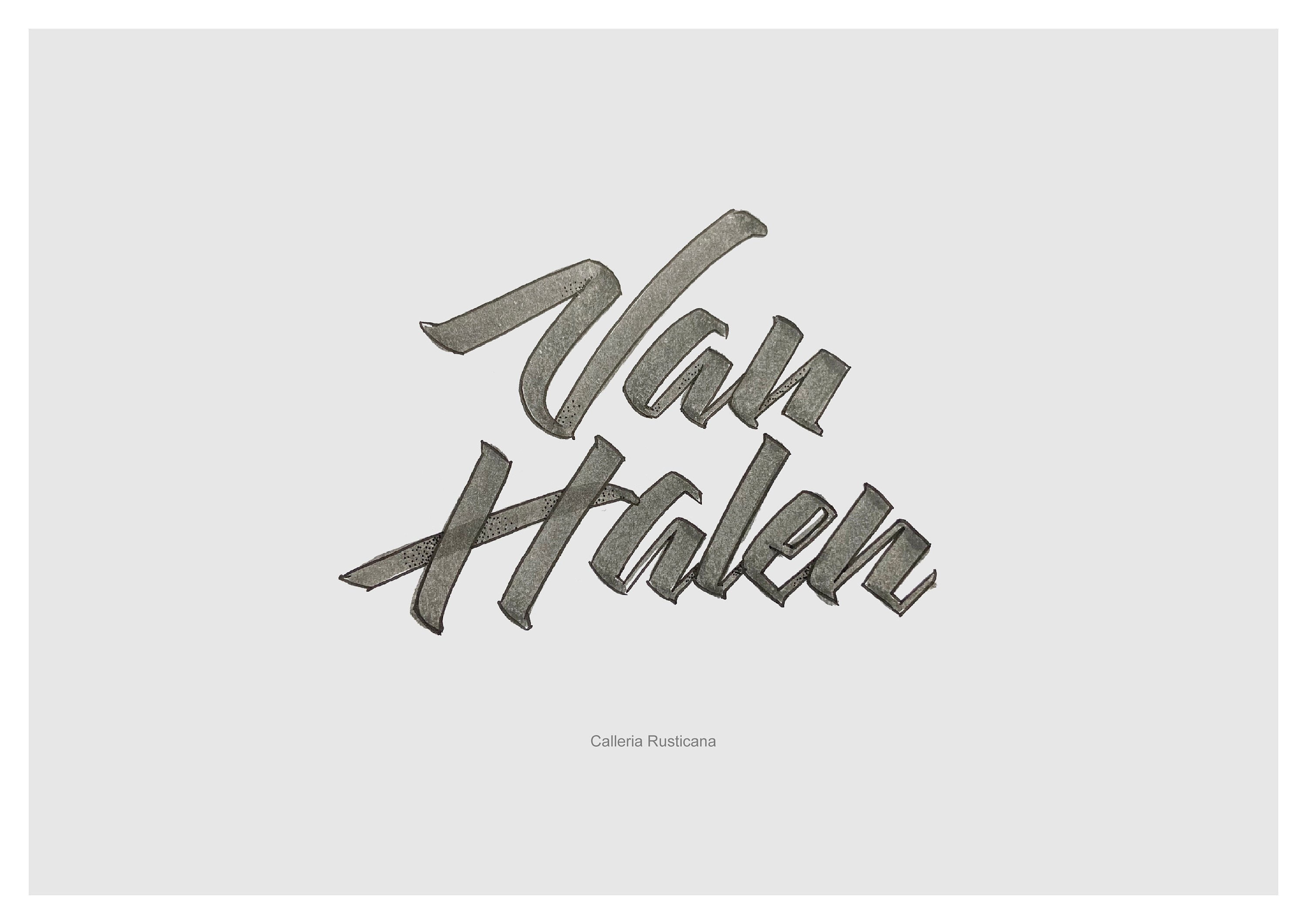 近期英文手绘字体