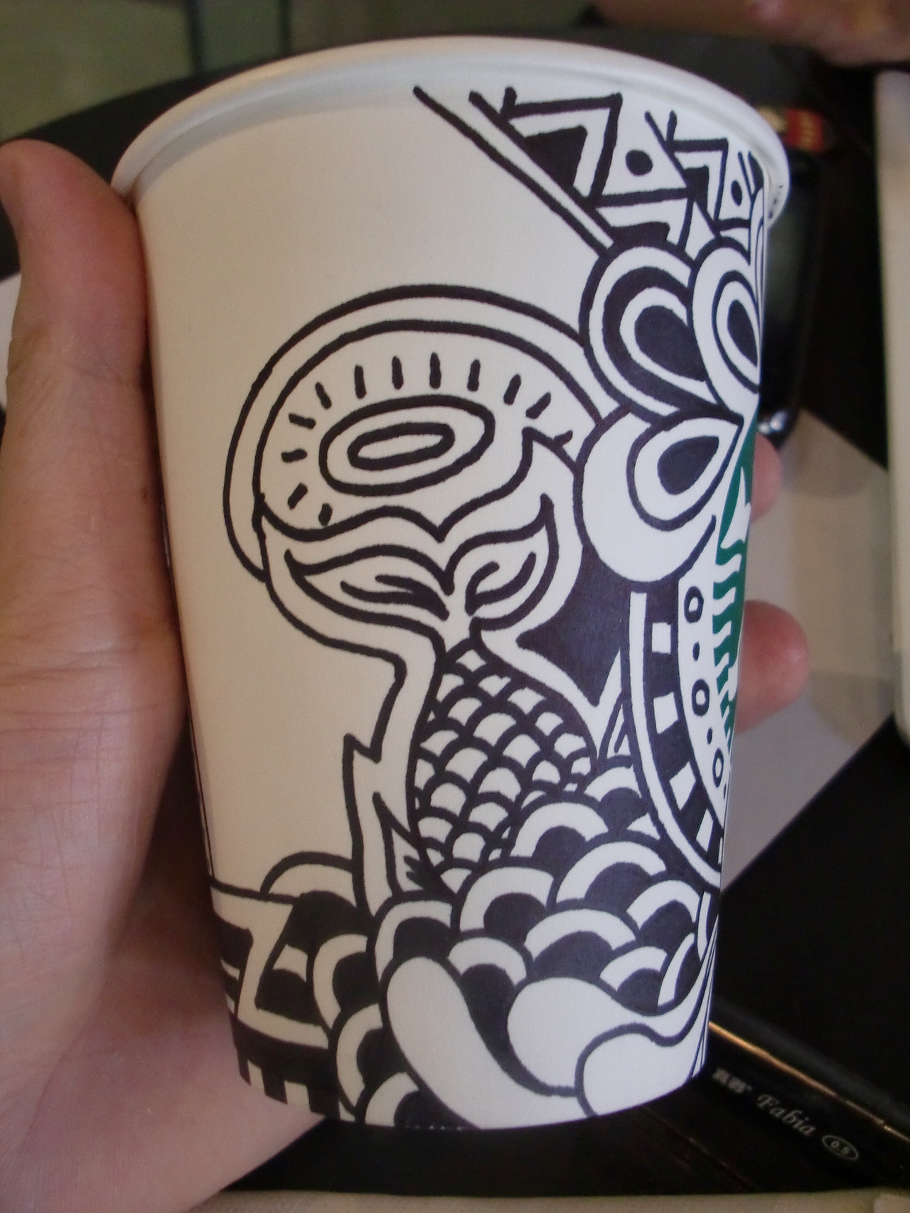 星巴克杯子涂鸦