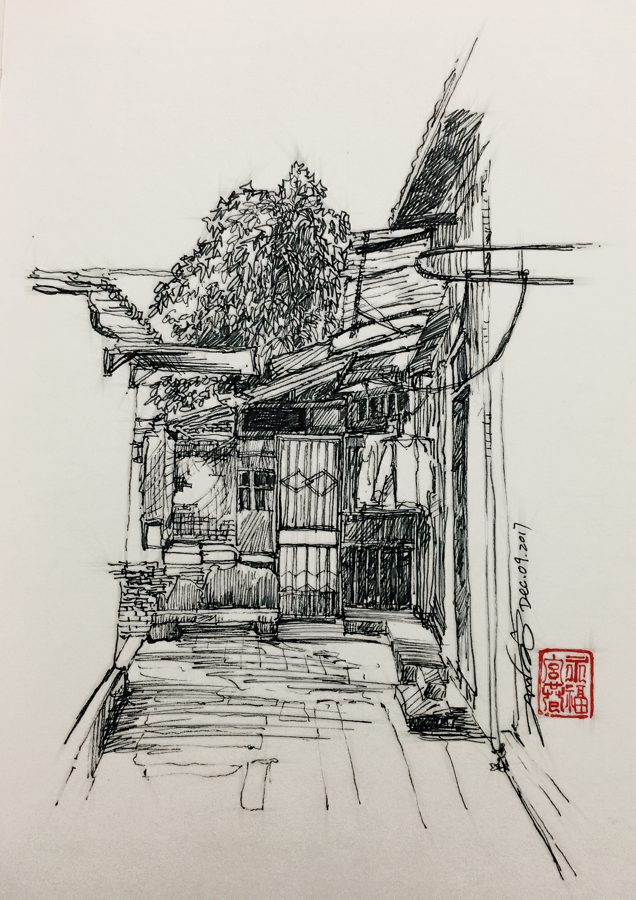 厦门和鼓浪屿的风景建筑速写