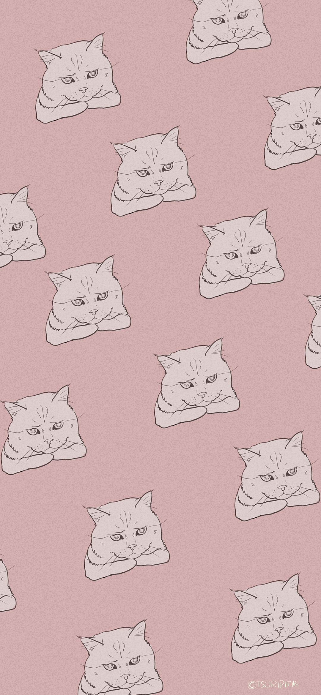 猫咪手机壁纸（图ZMjM2MDMwOTQw） - 图案 - 站酷设计师Tsuripink原创素材 - 站酷ZCOOL