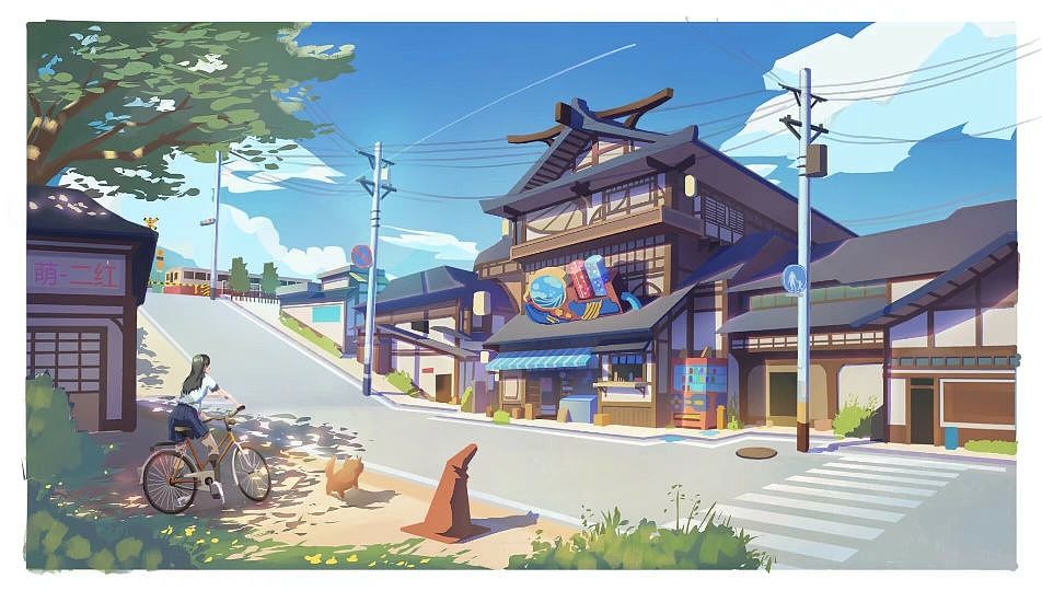 二次元小房子速涂练习（图ZMzIzMTI4NTMy） - 游戏原画 - 站酷设计师萌二红原创素材 - 站酷ZCOOL