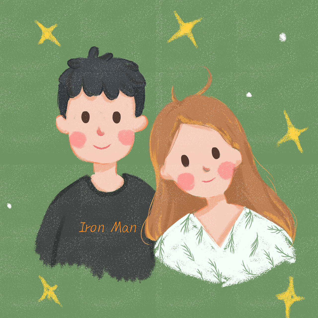 绘画情侣插画联系