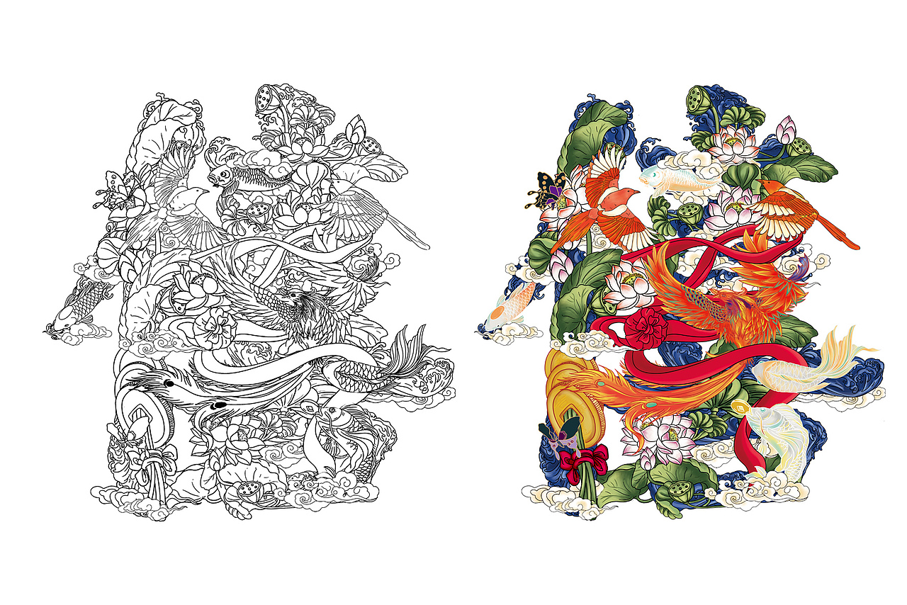 青唐城 喜酒 喜庆 白酒 插画 喜上眉梢 白鱼赤乌