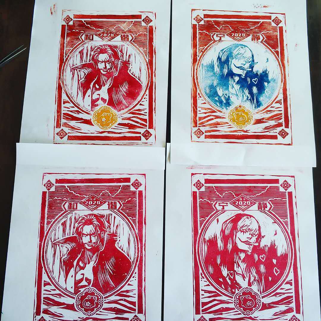 版画 - 2020 门神（图ZMTk3MDUwMzYw） - 绘画 - 站酷设计师dd_11原创素材 - 站酷ZCOOL