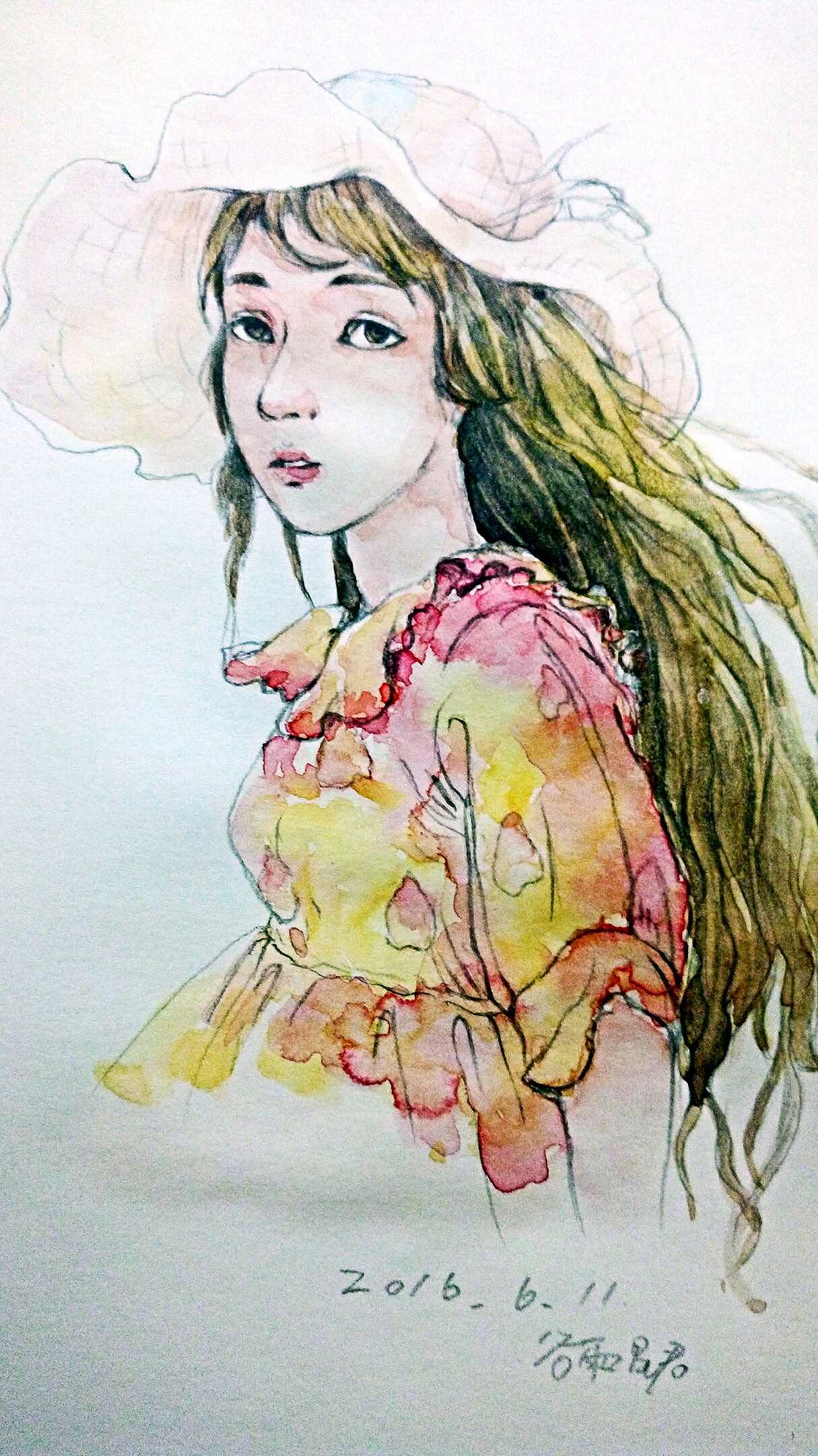 6月水彩头像集合