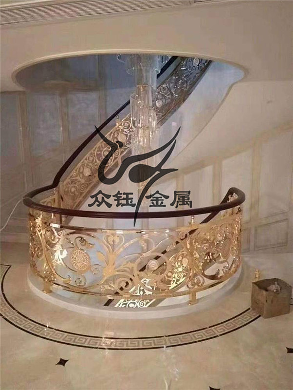 火遍神州大地的经典奢华纯铜雕刻楼梯护栏