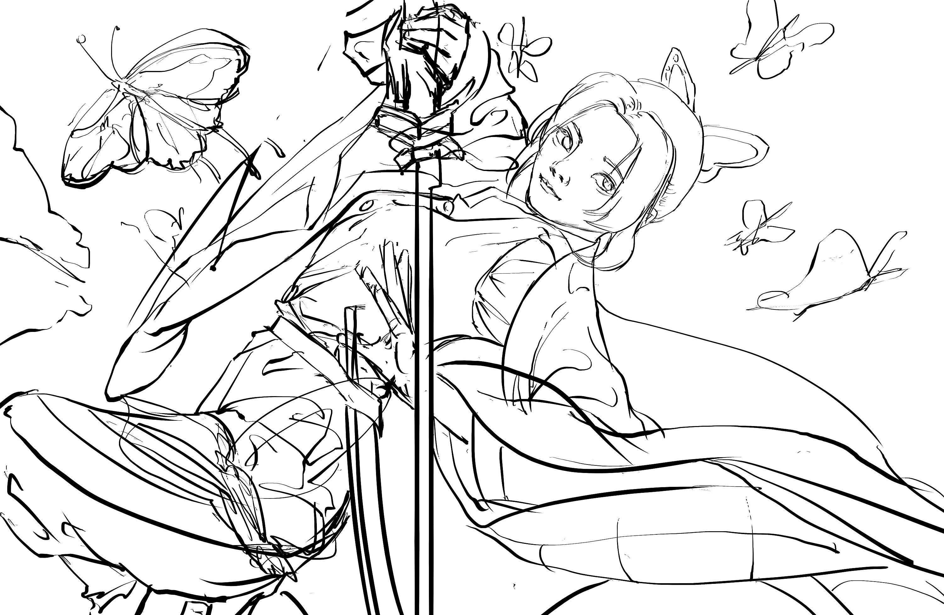 原画- 蝴蝶忍-鬼灭之刃