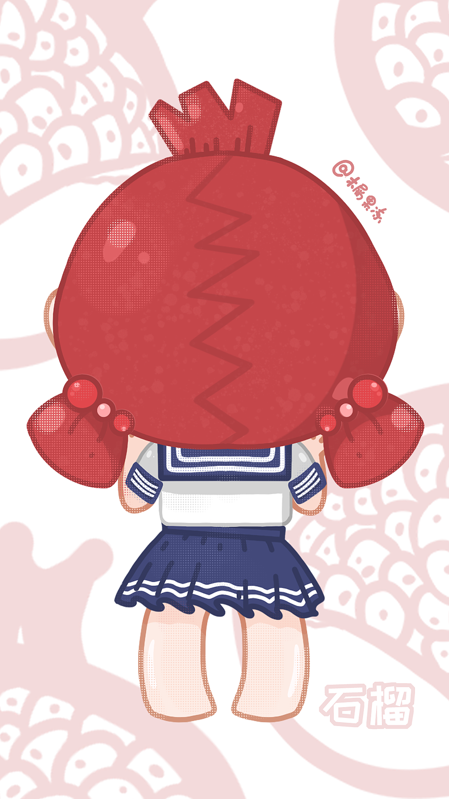 水果拟人系列石榴妹妹