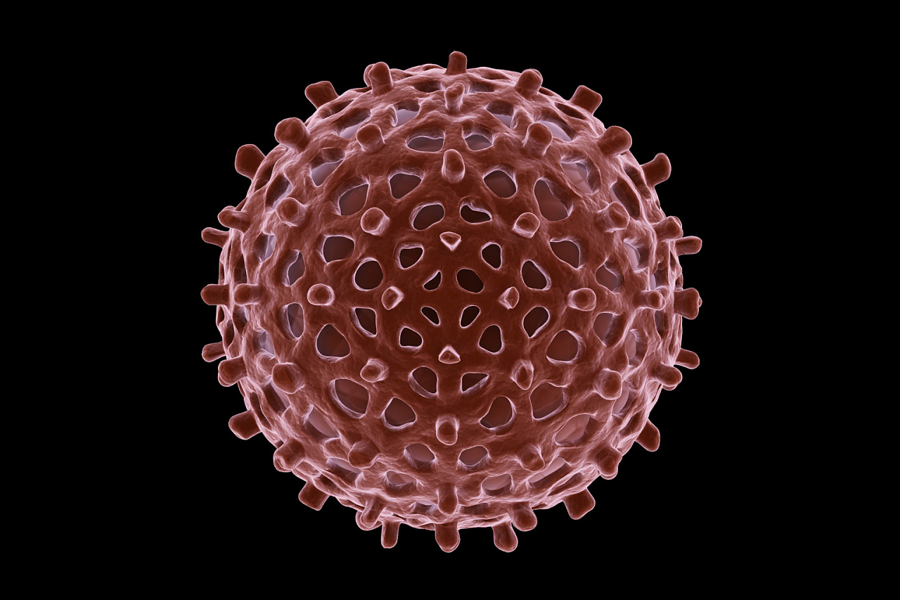 新冠病毒细胞模型图片