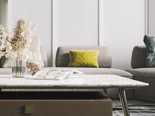 临摹·Modern living and dining room