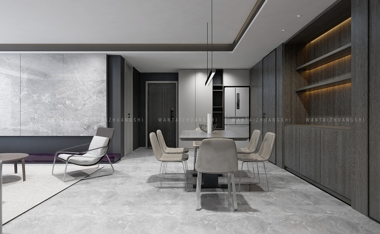 济宁瑞马名门三期极简风格装修案例