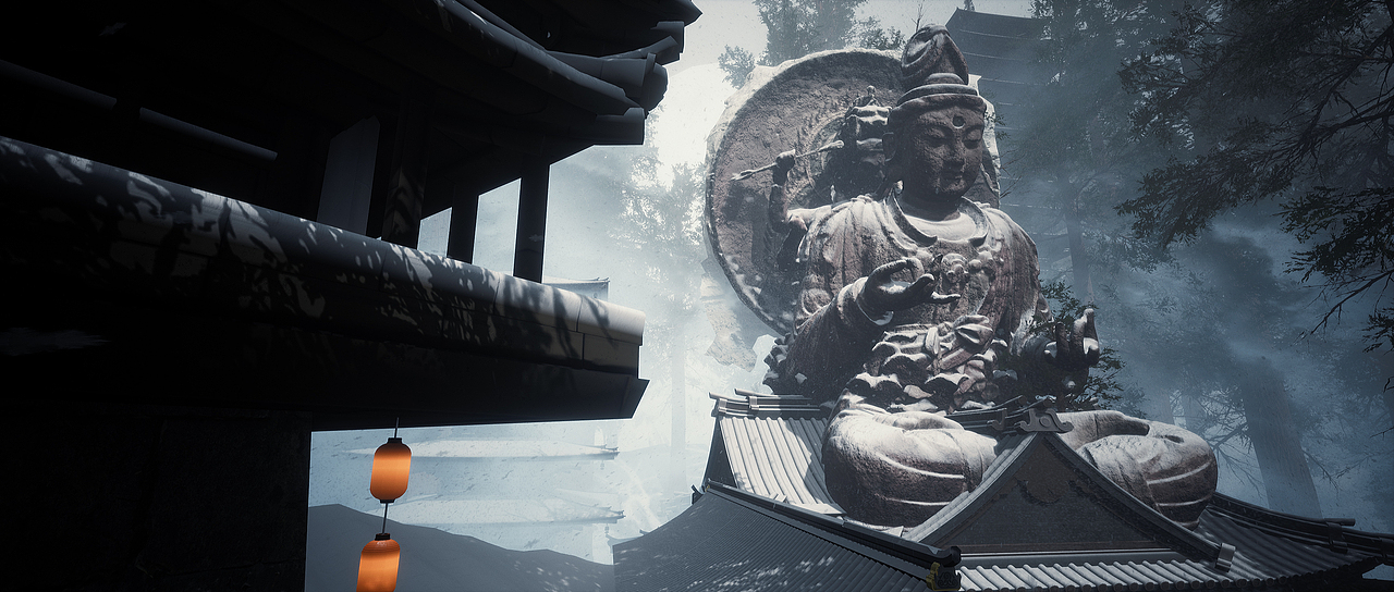 UE4场景作品《雪杉寺》（图ZMjQ0Mzk0Njk2） - 其他三维 - 站酷设计师巴拉巴拉卡卡卡原创素材 - 站酷ZCOOL