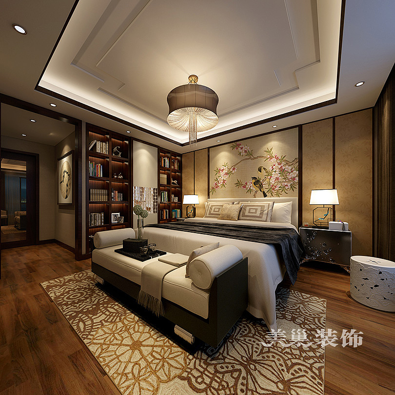 郑州银基王朝215平,新中式的优雅感,禅意的家