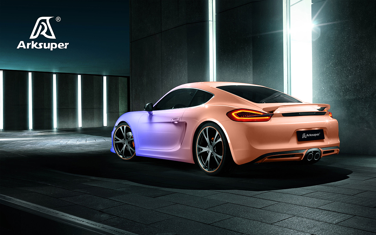 一组arksuper汽车改色膜炫酷视频