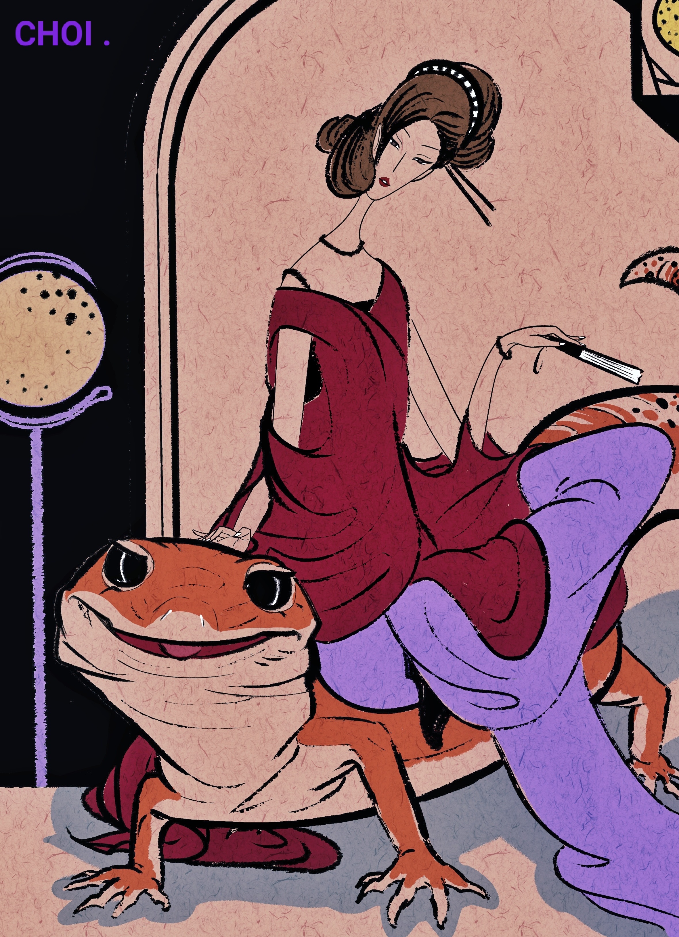 守宫可可爱爱|插画|创作习作|choi的大脸盘子 - 原创作品 - 站酷