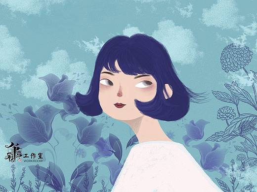 蓝发女孩儿（个人主页-ZNjcyNTUwODQ=） - 创作习作 - 站酷设计师BLC果子原创素材 - 站酷ZCOOL