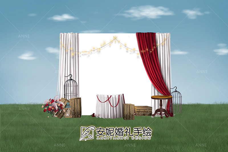 清新户外安妮婚礼手绘（图ZMTUxMTgyODQ0） - 舞台美术 - 站酷设计师安妮婚礼手绘原创素材 - 站酷ZCOOL