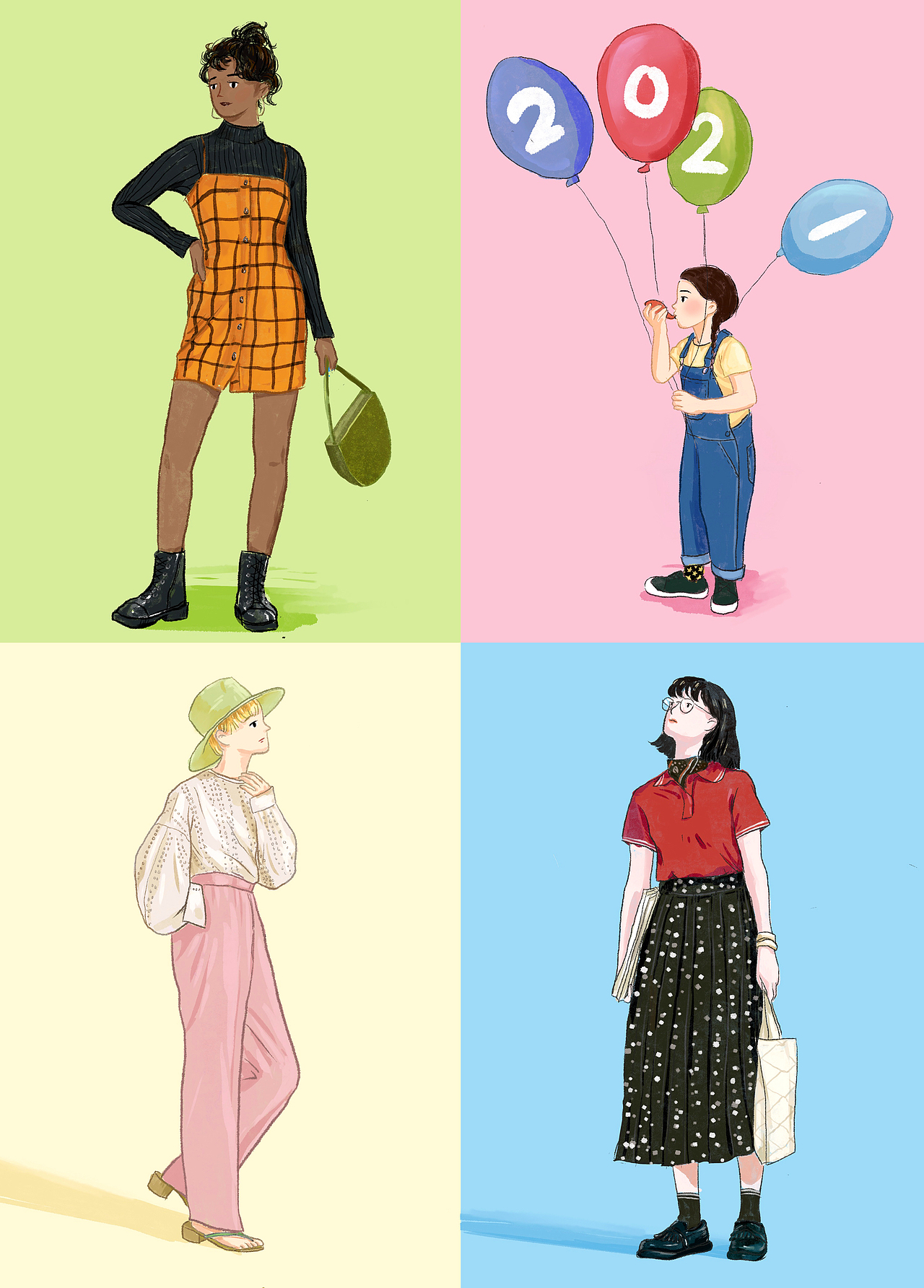 插画人物（图ZMjU2MzA3MDg0） - 创作习作 - 站酷设计师豆子陈原创素材 - 站酷ZCOOL