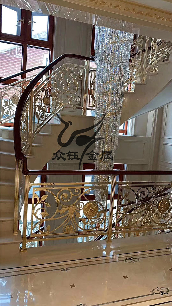 别墅铜铝楼梯护栏扶手旋转室内室外酒店景区会所定制（图ZMjM5MTYyNjU2） - 家装设计 - 站酷设计师众钰金属原创素材 - 站酷ZCOOL