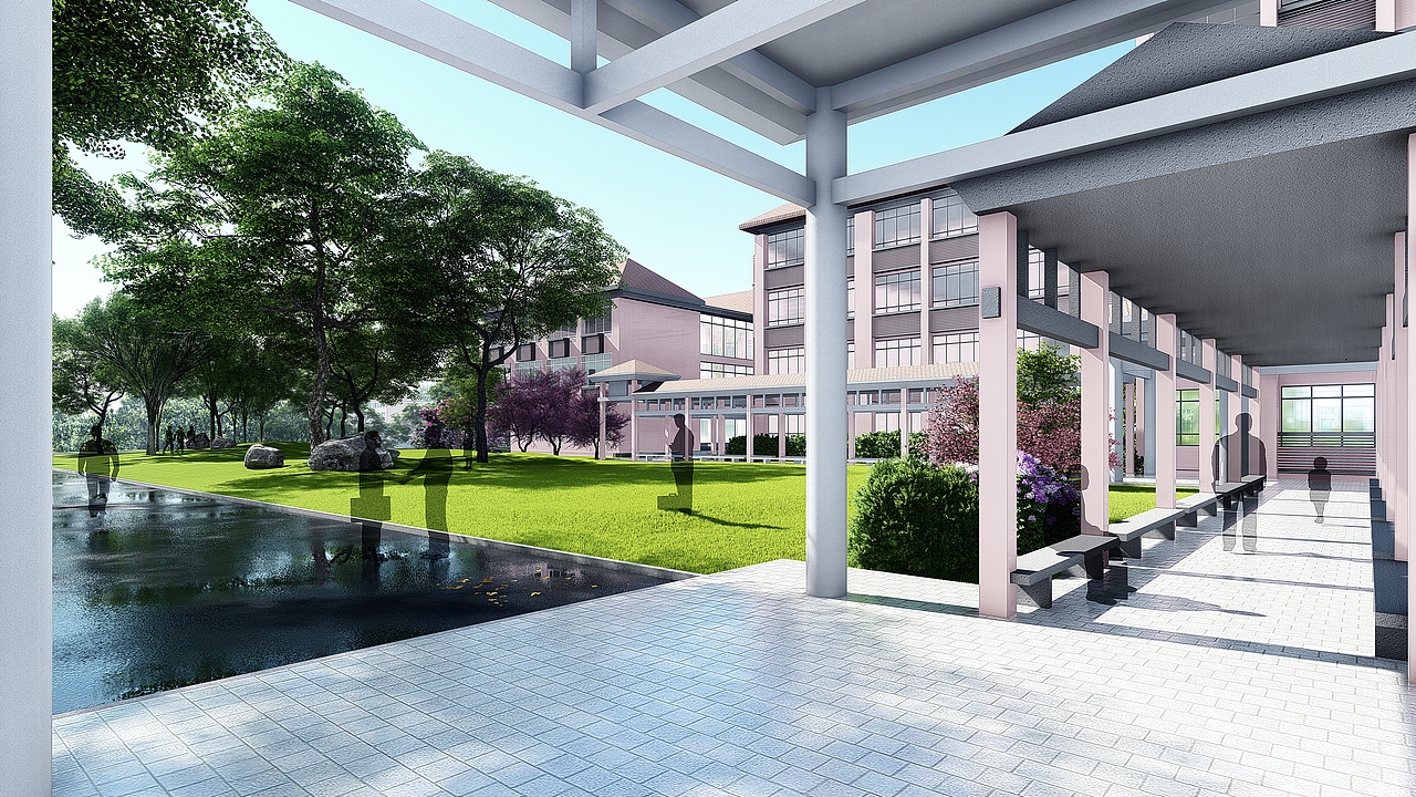 校园景观改造LU渲图