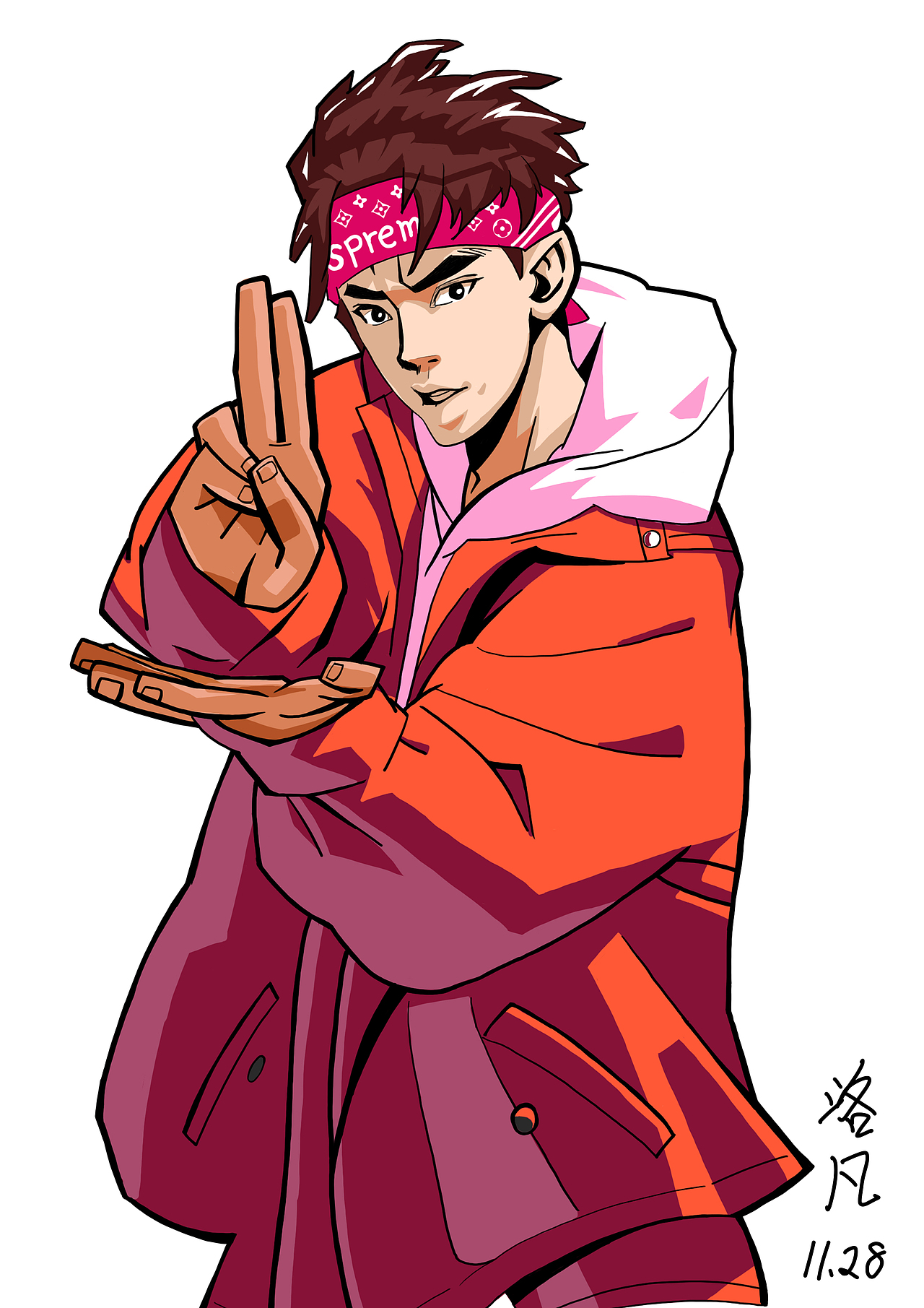 画一个千玺，作为成人礼的礼物