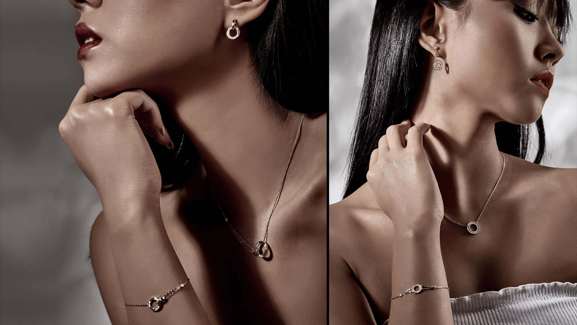 珠宝钻饰产品主题款系列人物佩戴拍摄