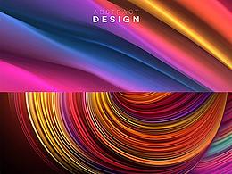 渐变扭曲色彩流体抽象质感艺术主视觉KV背景海报设计