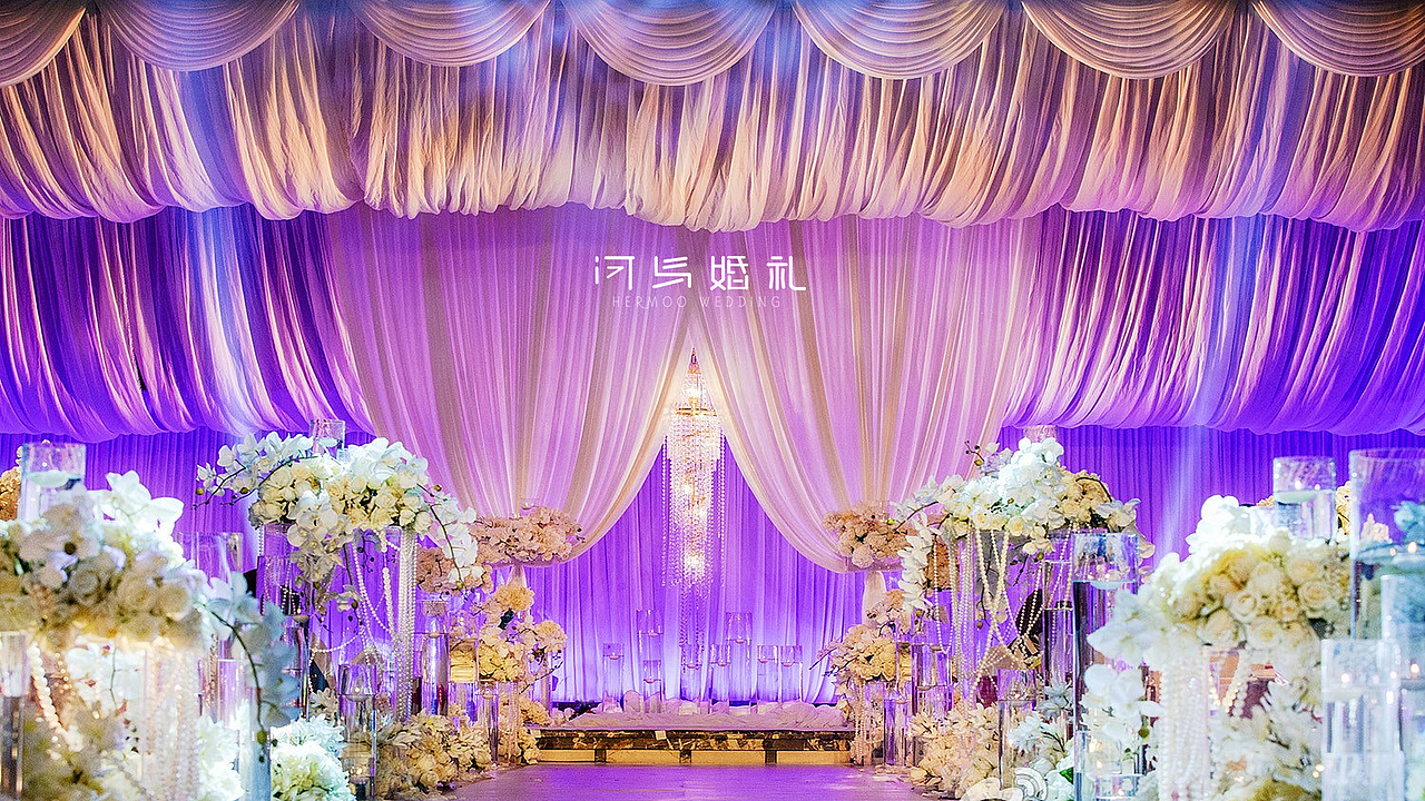 河马婚礼｜西式婚礼（紫色＋金色＋白色）（图ZMTM3NDcwNzg0） - 人文/纪实摄影 - 站酷设计师河马婚礼原创素材 - 站酷ZCOOL