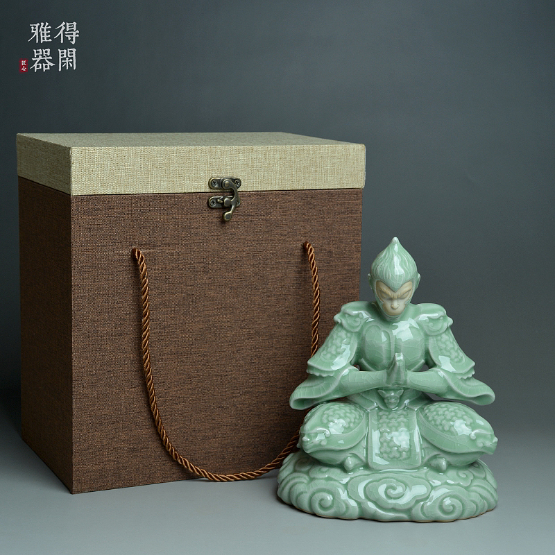 空物堂汝瓷,得闲雅器作品,齐天大圣孙悟空