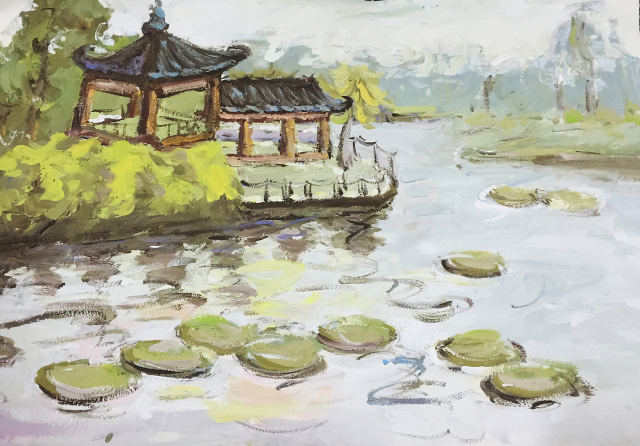 水粉作品系列——风景类|纯艺术|绘画|christine_zhu - 原创作品