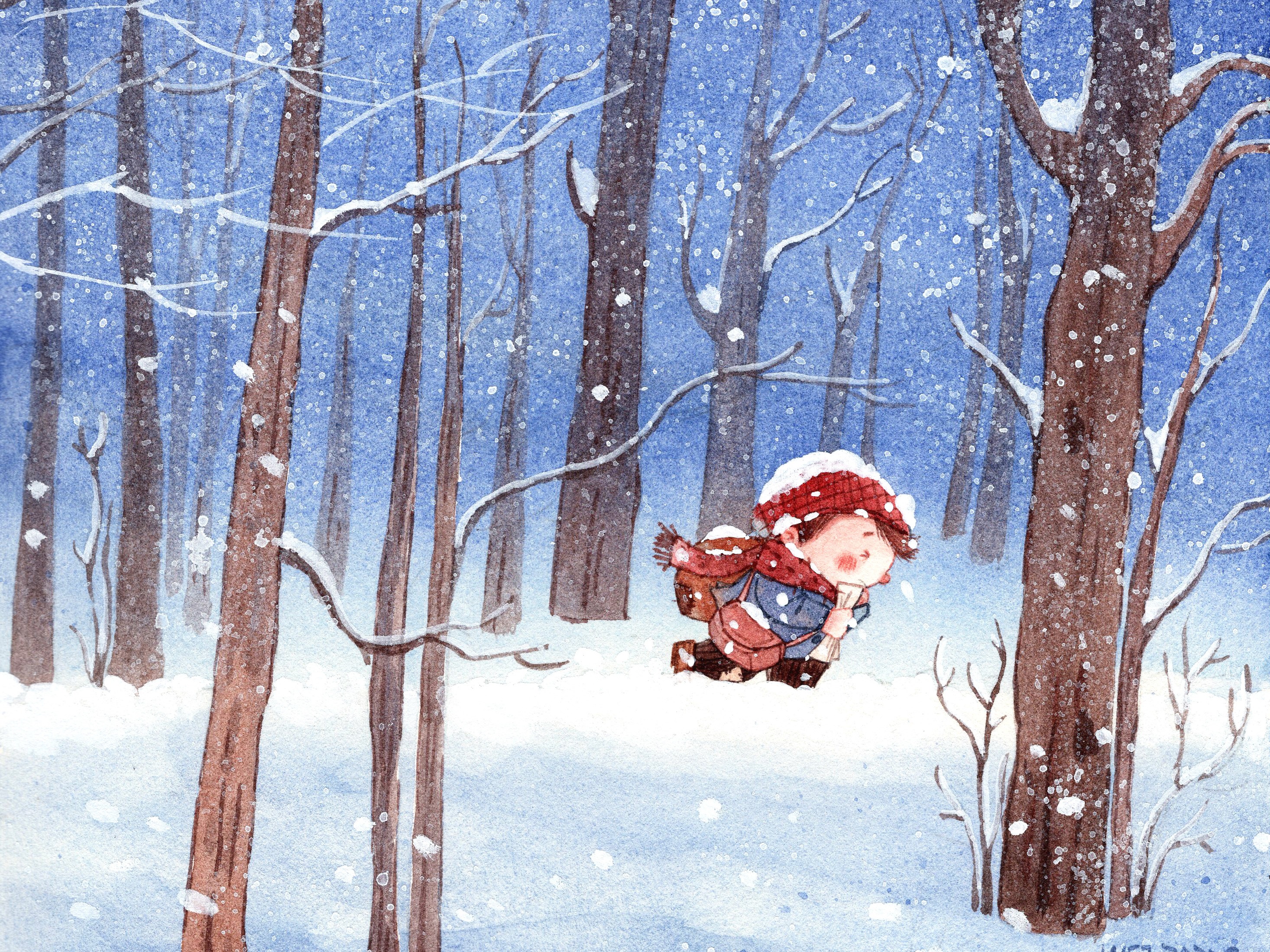 儿童插画水彩手绘_素材网站_图片免费下载-zcool站酷