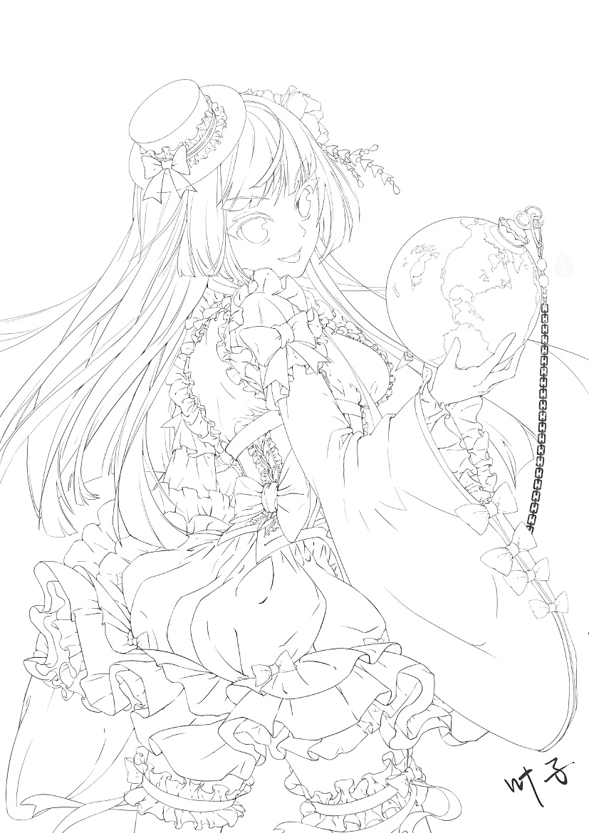 原创作品:洛丽塔线稿