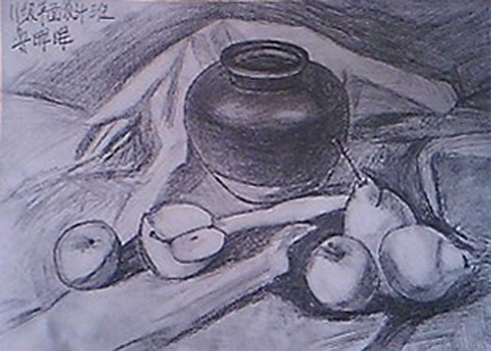 静物素描+点彩画（图ZMjU4NDQ2MTY=） - 绘画 - 站酷设计师逆者原创素材 - 站酷ZCOOL