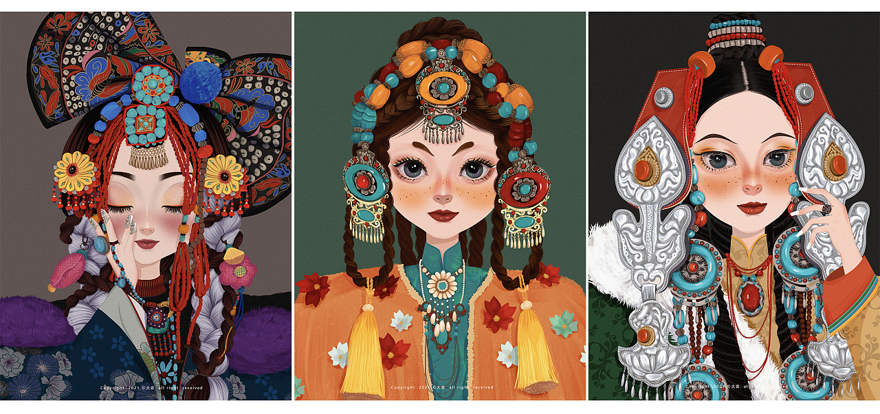 习作| 最炫民族风|插画|商业插画|家有大喜 - 原创作品 - 站酷 (zcool