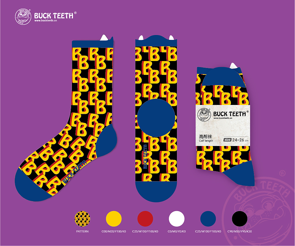 BUCK TEETH 活力棉襪設(shè)計(jì)（圖ZMjM0OTU1OTk2） - 其他服裝 - 站酷設(shè)計(jì)師ACME愛柯玫廣告原創(chuàng)素材 - 站酷ZCOOL