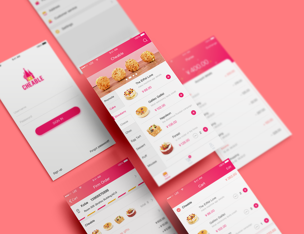 Cheable—快甜点电商app (sketch & principle)（图ZNjg4NDQ1MTY=） - APP界面 - 站酷设计师微波炉热鸡蛋原创素材 - 站酷ZCOOL