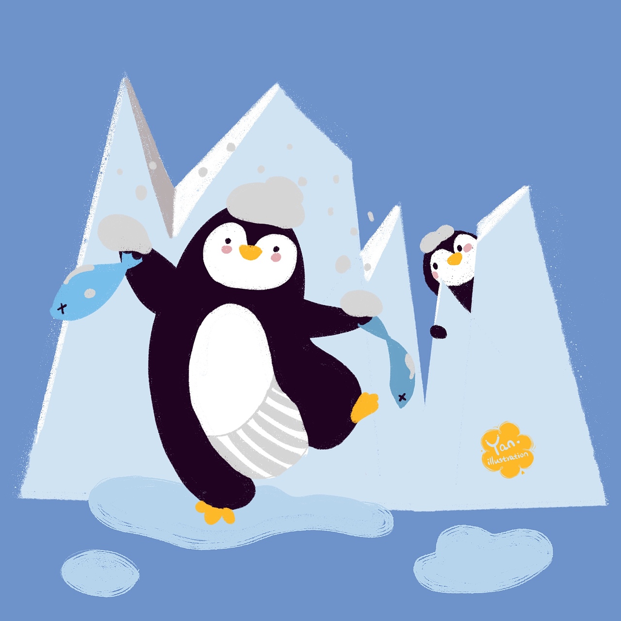 萌萌哒企鹅|插画|创作习作|涂小染yanjie - 原创作品 - 站酷 (zcool)