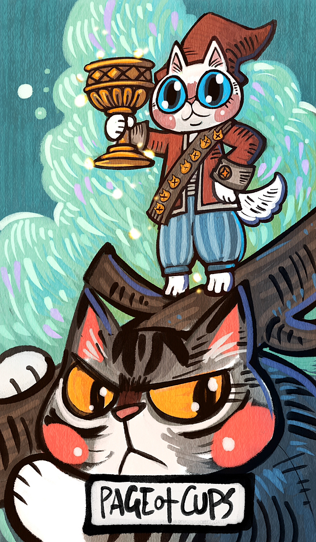 猫咪塔罗权杖和圣杯篇