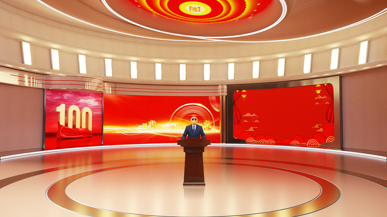 红色三屏背景（图ZMjcxMzkyNjY4） - 场景 - 站酷设计师茂山影视原创素材 - 站酷ZCOOL