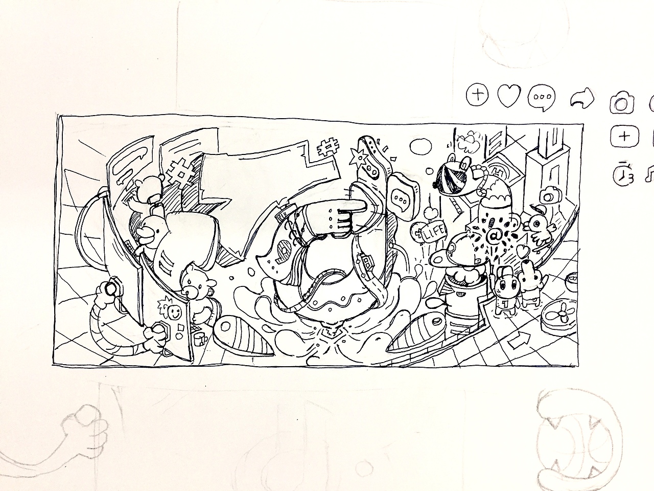 岛屿 插画 抖音提案稿