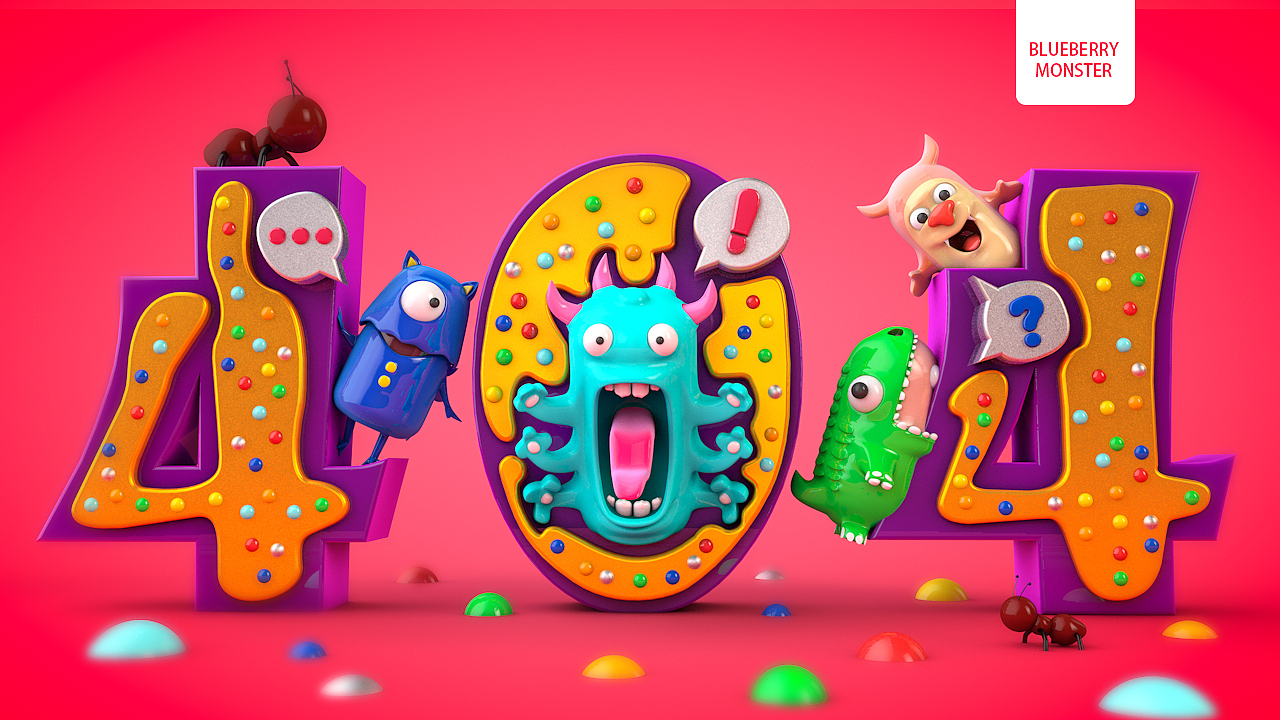 Blueberry monster!C4D 作品集(2)