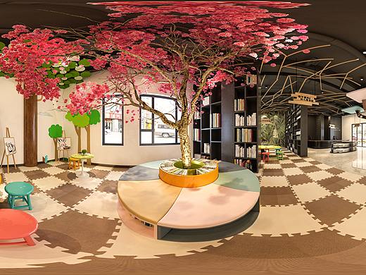 1992效果图--图书馆全景
