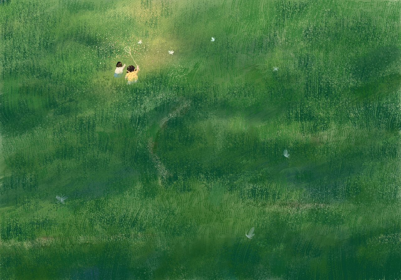 小时候
有很多美好的回忆<br>一起去田里抓蜻蜓、蚂蚱🦗还有蝴蝶🦋<br><br>