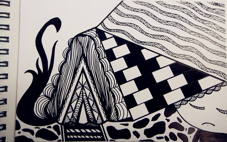 手绘黑白装饰画II（图ZMTIwOTg5ODA=） - 创作习作 - 站酷设计师莹之森森原创素材 - 站酷ZCOOL