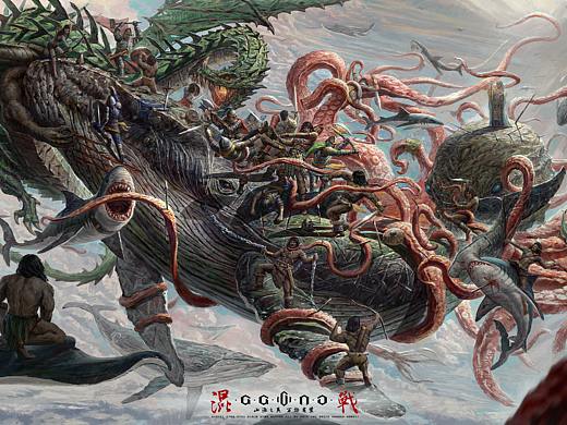 山海有灵——《混战》（个人主页-ZNDgxMzQ2ODA=） - 游戏原画 - 站酷设计师唐人1989原创素材 - 站酷ZCOOL